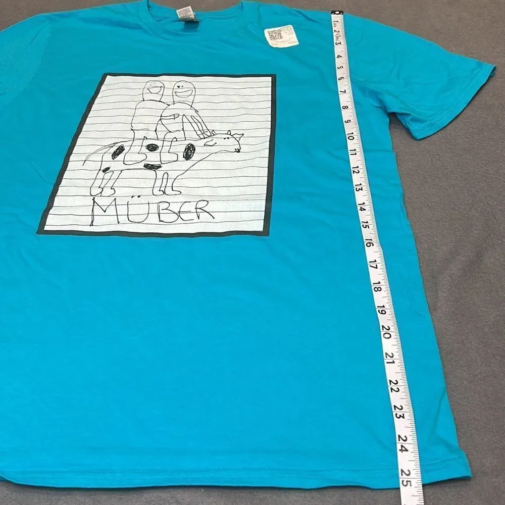 Tropical Blue Kids Art Müber Graphic Tee Size Medium